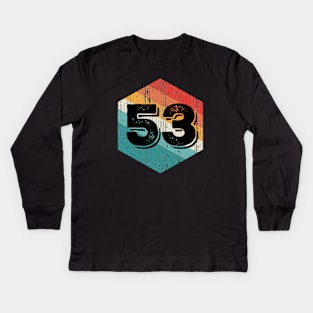 Vintage 1953 Retro Legendary, Birthday Kids Long Sleeve T-Shirt